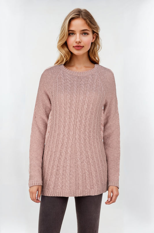 Women's Rose Detailed Crew Neck Jumper – Preppy & Stylish