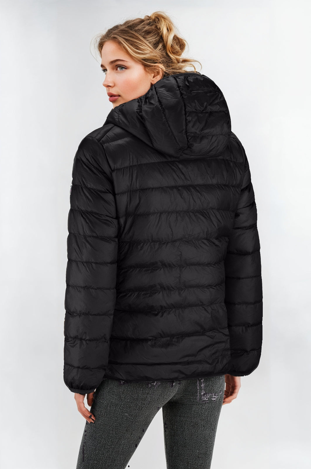 Women's Short Lightweight Down Jacket – Black, Packable & Warm