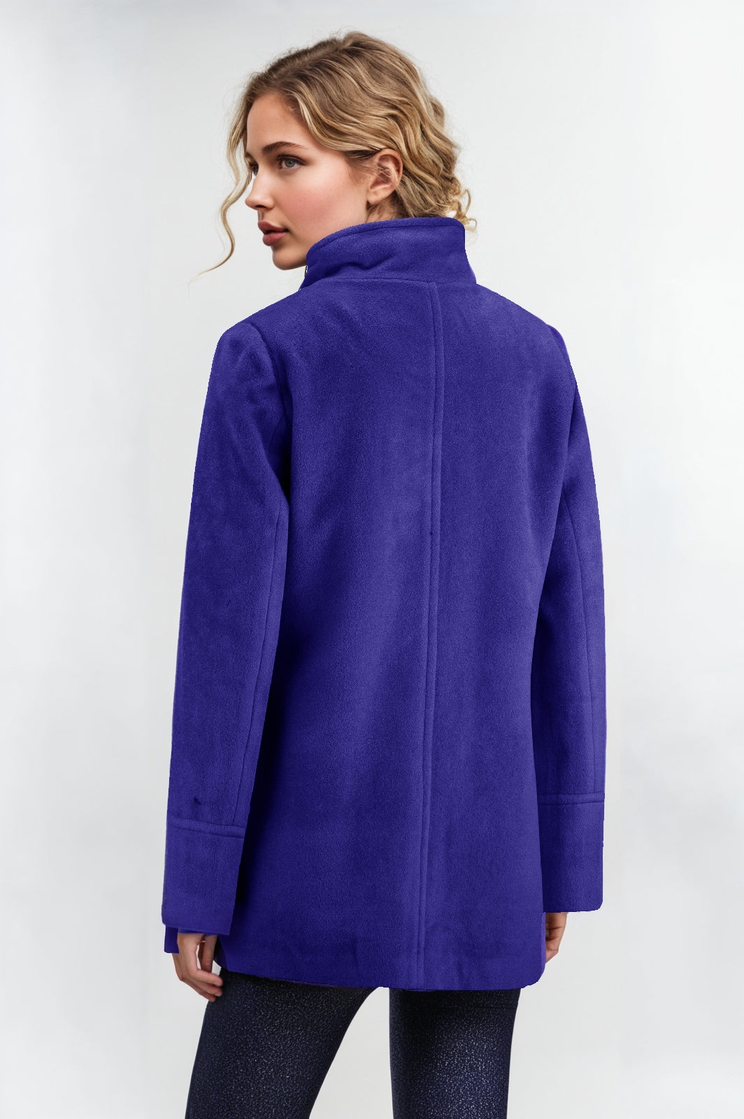 Women's Purple Funnel Neck Jacket
