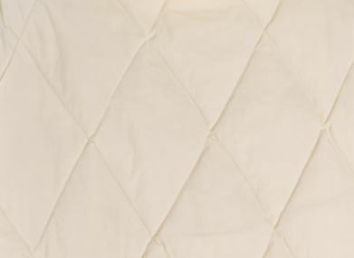 Women's Cream Longline Quilted Down Coat – Diamond Stitch Design