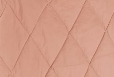 Women's Pink Longline Quilted Down Coat – Diamond Stitch Design