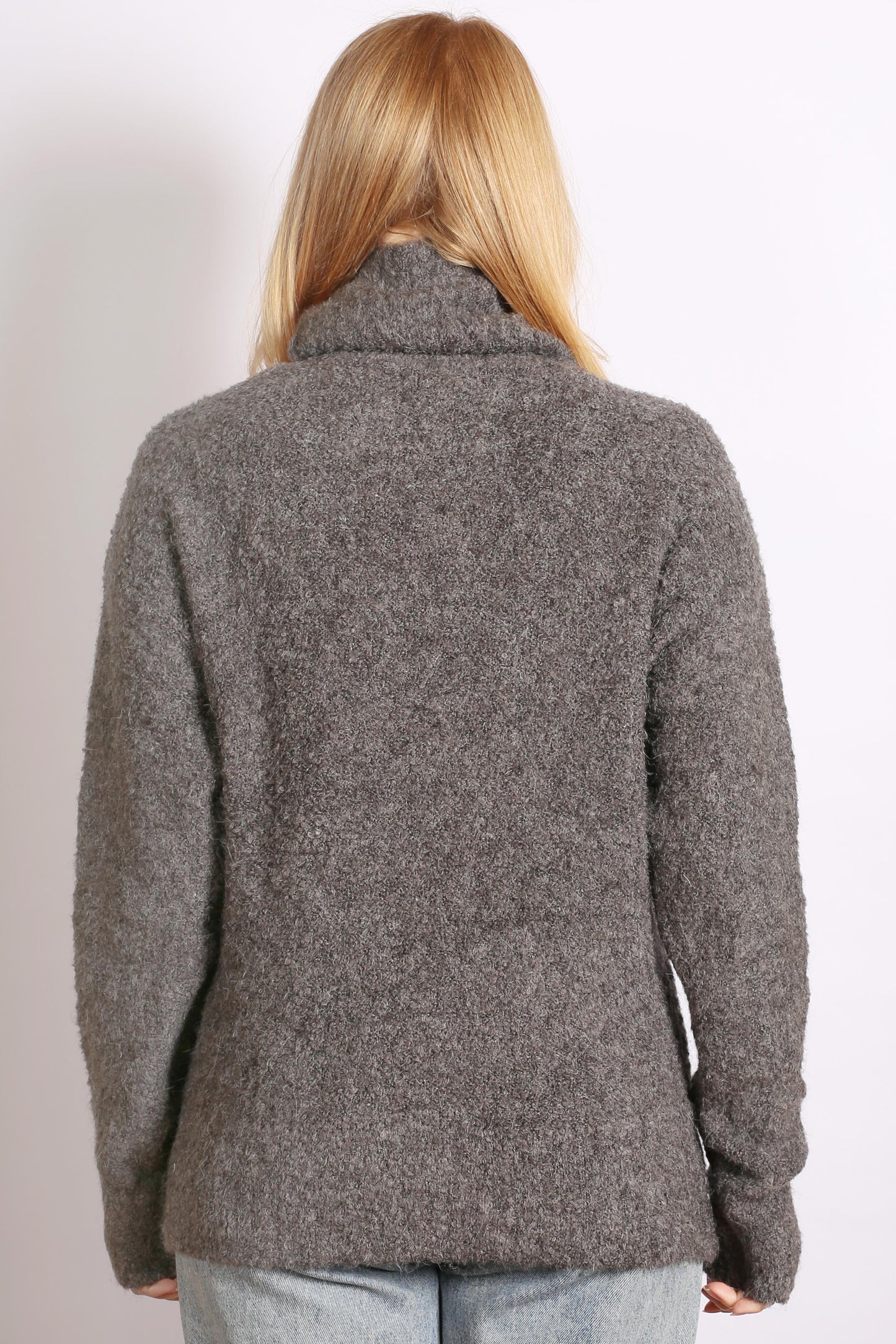 Women's Charcoal Cowl Neck Jumper – Soft and Cozy Pullover