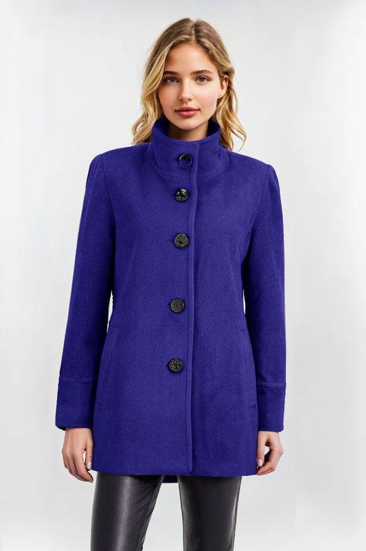 Women's Purple Funnel Neck Jacket