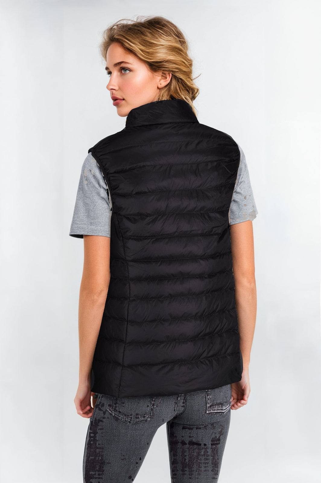 Women’s Black Puff Down Vest – Lightweight, Warm & Stylish Layer