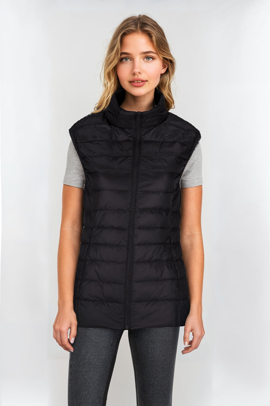Women’s Black Puff Down Vest – Lightweight, Warm & Stylish Layer