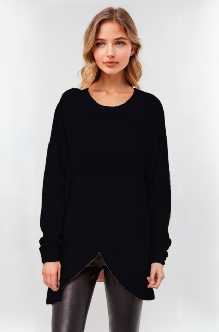Women's Black Layered Jumper