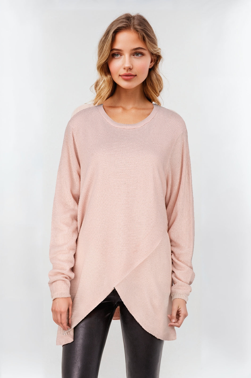 Women's Pink Layered Jumper