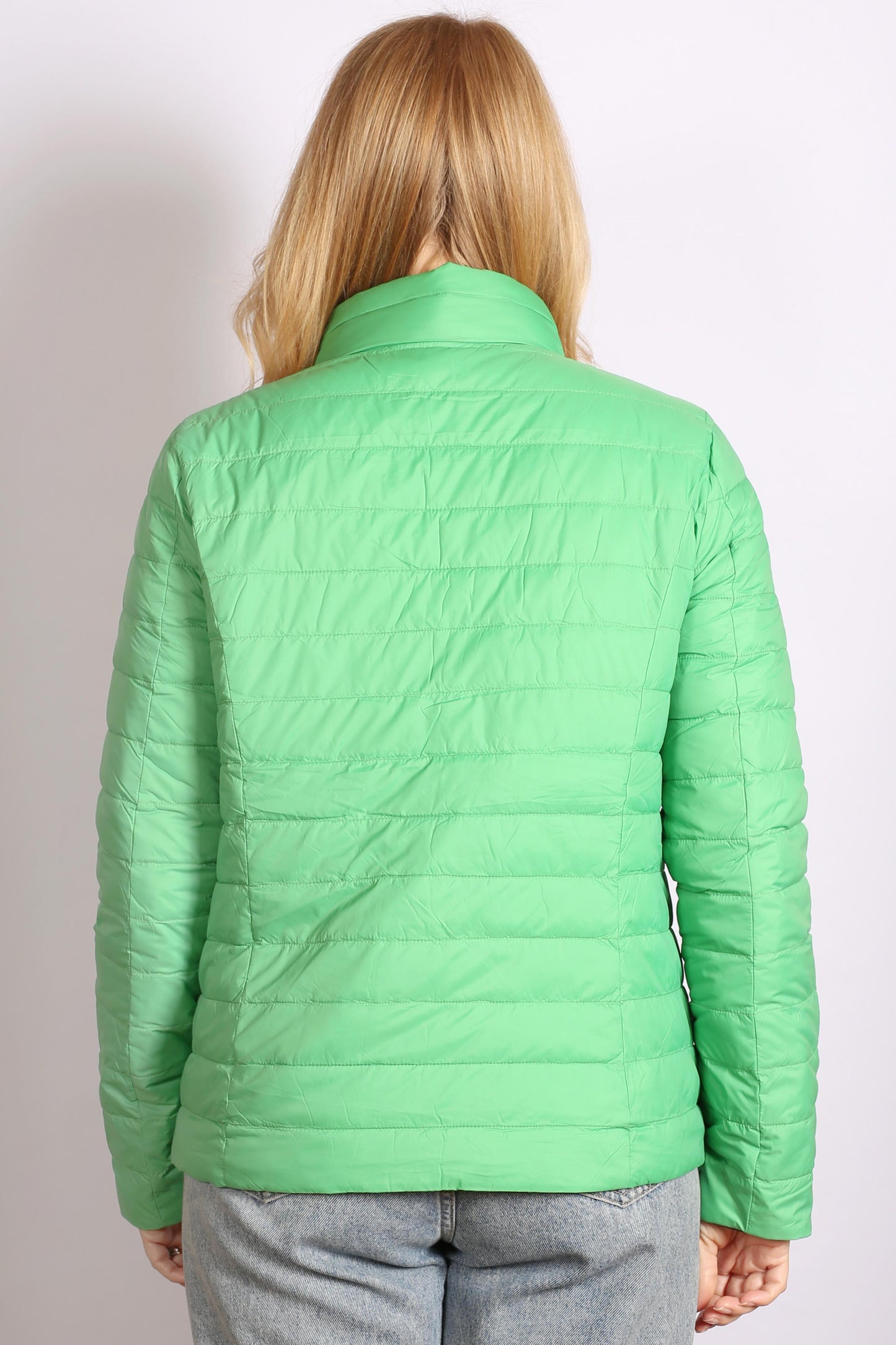 Women's Reversible Short Down Jacket – Toxic Green & Black
