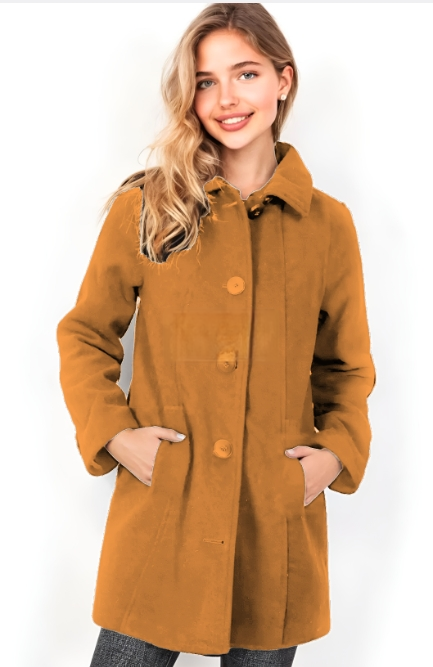 Women's Classic Camel Coat – Timeless & Elegant